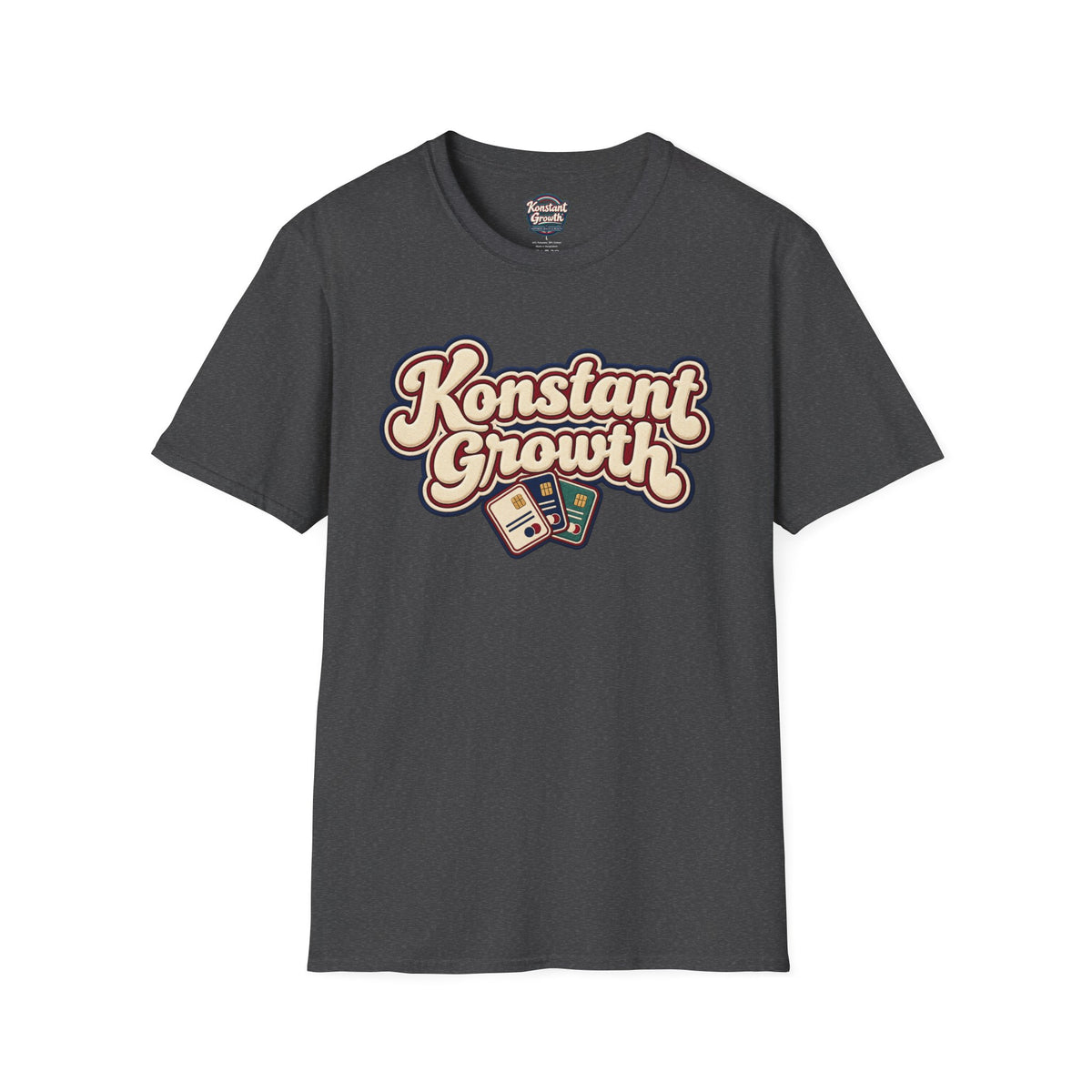 Konstant Growth T-Shirt — Retro Palm Sunset Design Printify