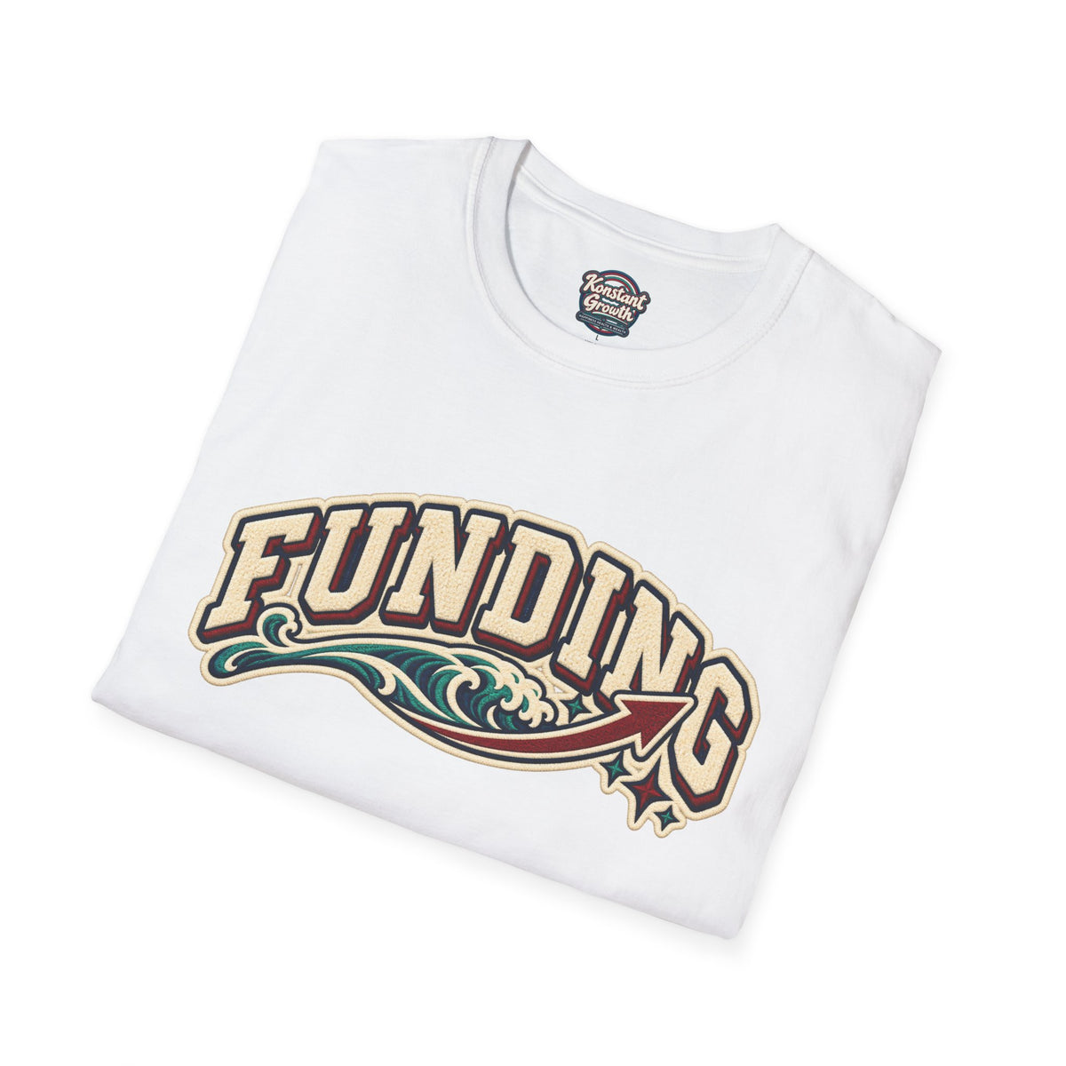 Funding Surf Crest T-Shirt — "Clean Build Fund" Retro Beach Graphic Tee