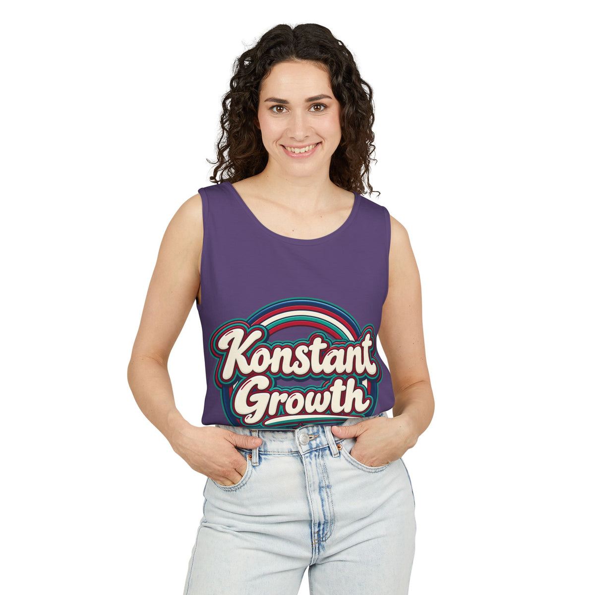 Konstant Growth tropical moon illustration Tank Top | motivational graphic