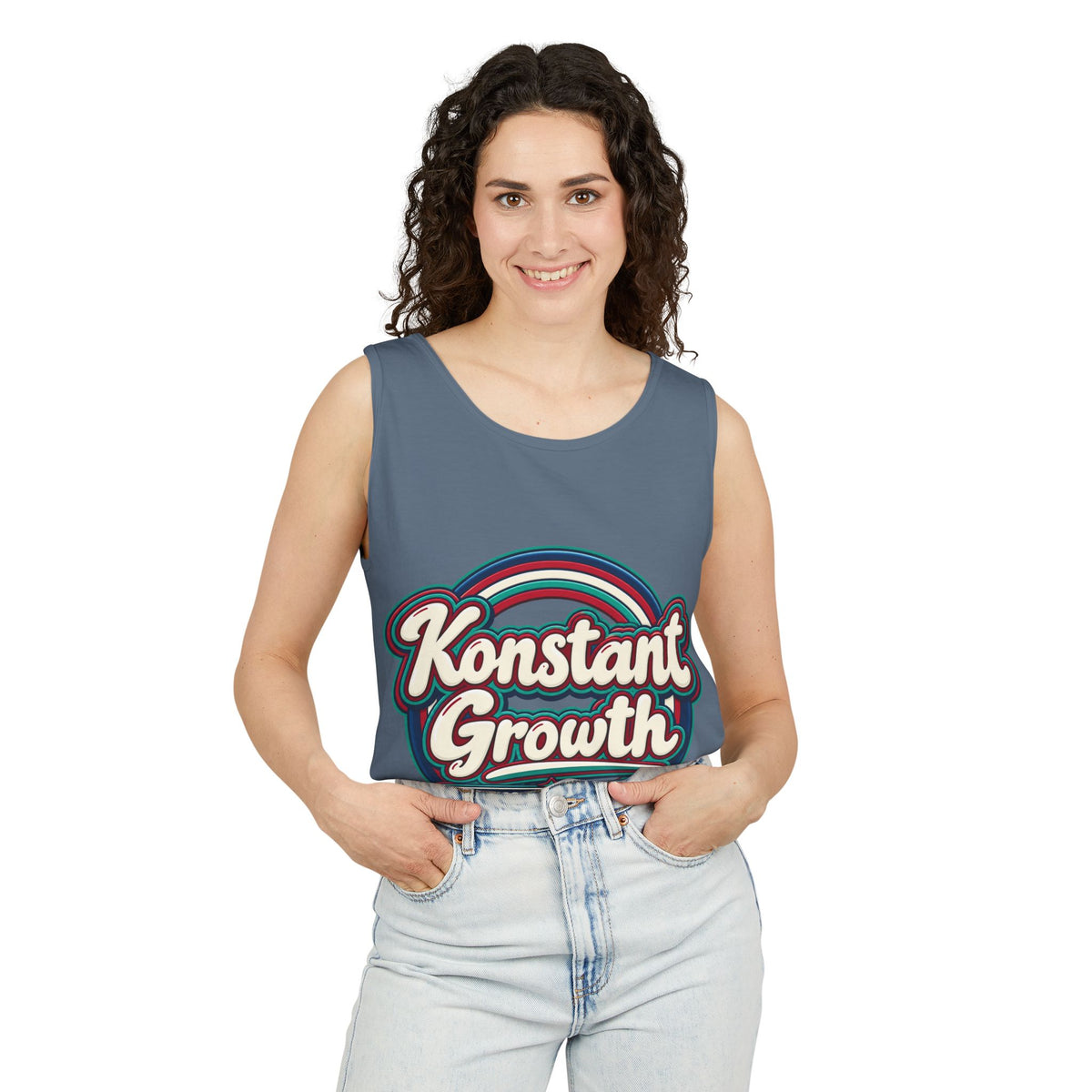 Konstant Growth tropical moon illustration Tank Top | motivational graphic