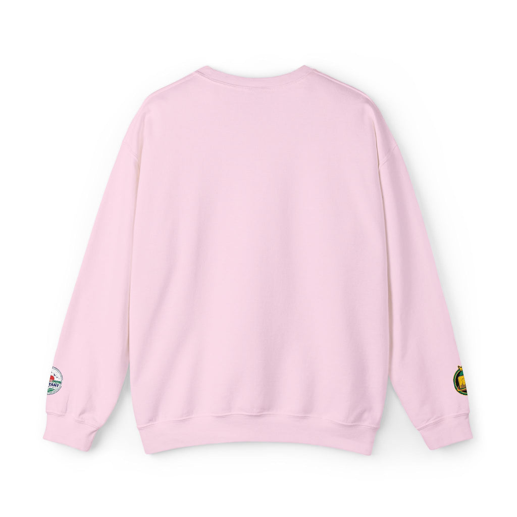 Content Creator Sweatshirt | Embroidered Script Logo, White Crewneck