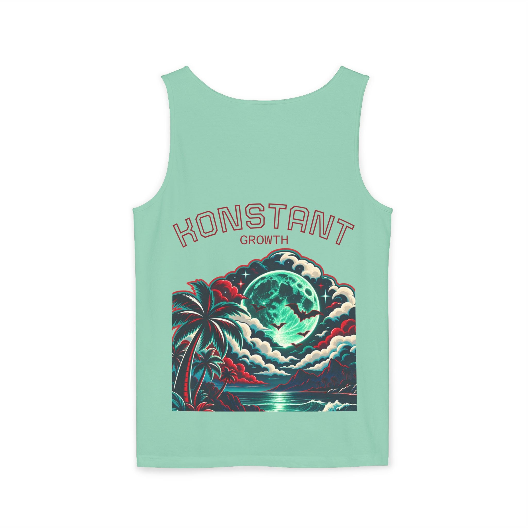 Konstant Growth tropical moon illustration Tank Top | motivational graphic
