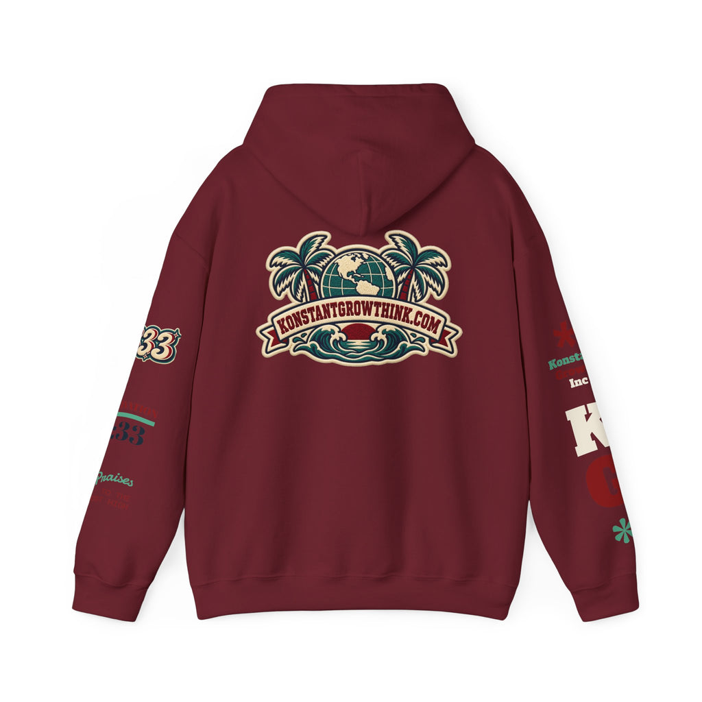 Clean Wave Hoodie — Graphic Palm-Globe Streetwear Hooded Sweatshirt