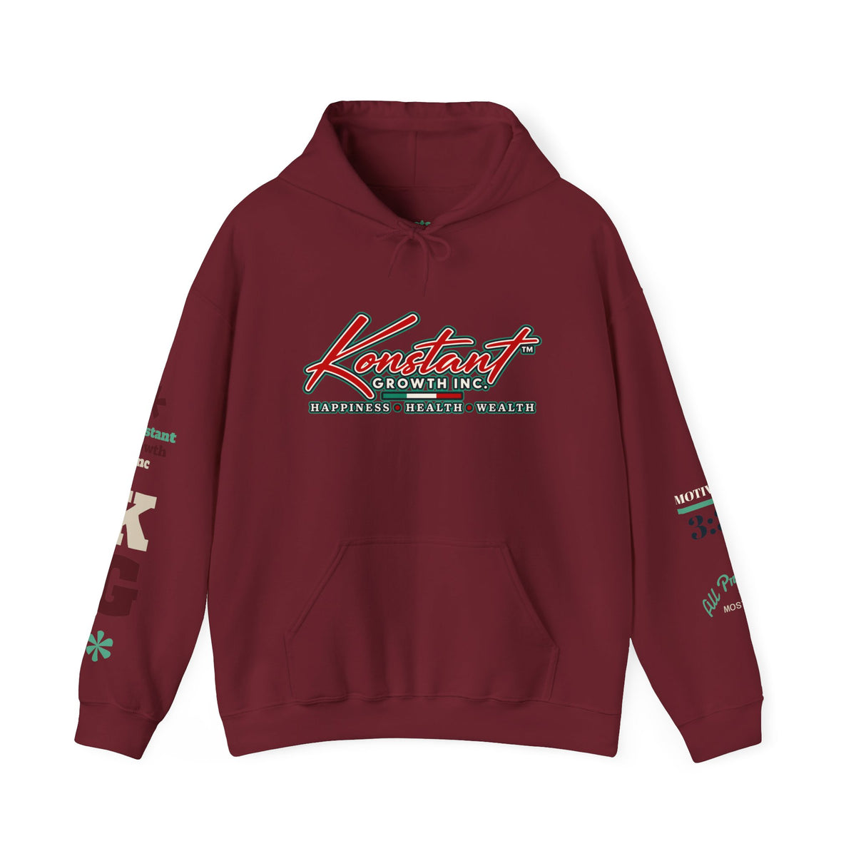 Tropical Graphic Hoodie — "Konstant Growth" Sunset Beach Pullover Printify