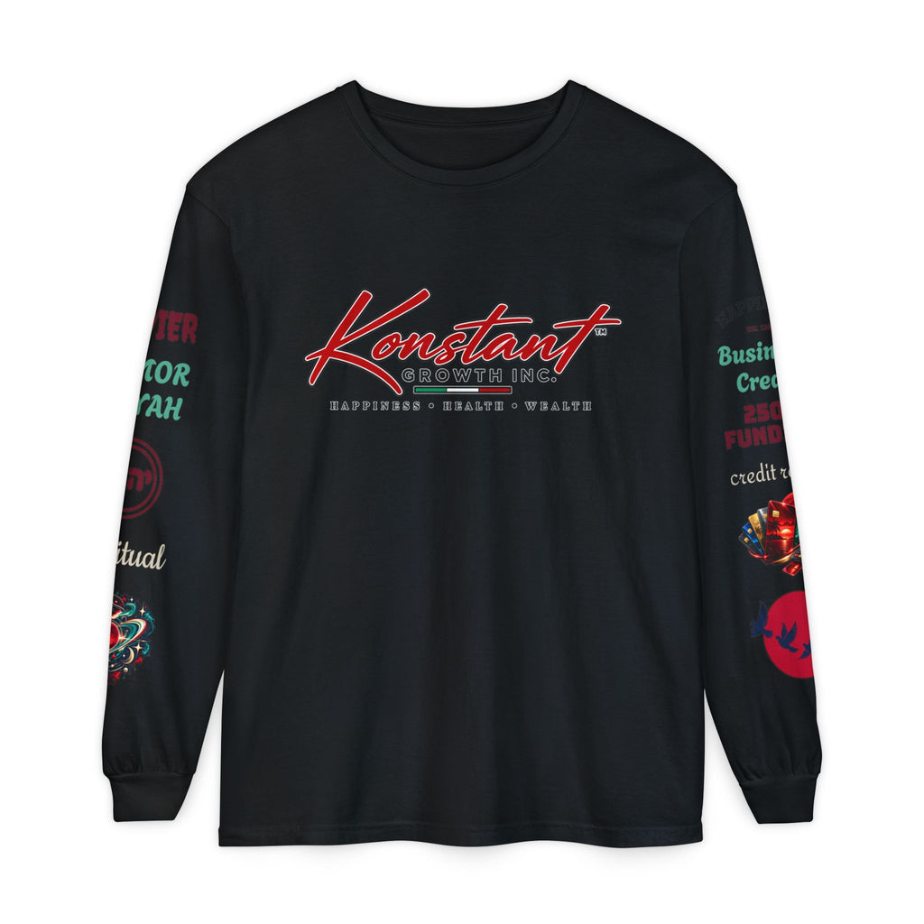 Konstant Growth Inc. Long Sleeve Tee — Tropical Moon Beach Graphic