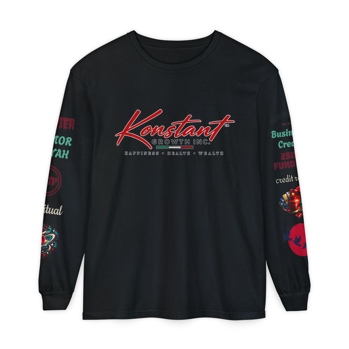 Konstant Growth Inc. Long Sleeve Tee — Tropical Moon Beach Graphic