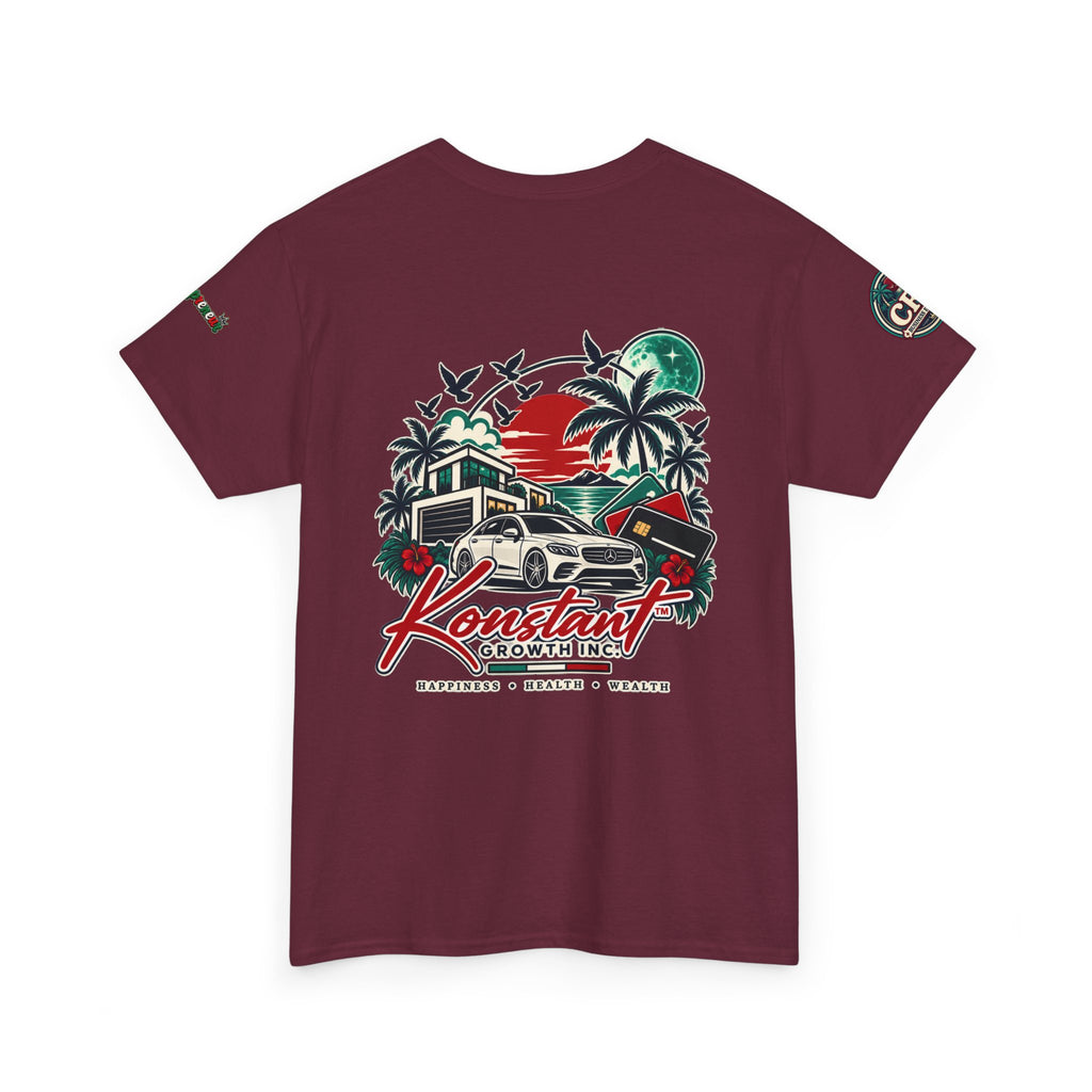 Copy of Konstant Growth Inc. Tee — Retro Car & Palm Beach Graphic T-Shirt