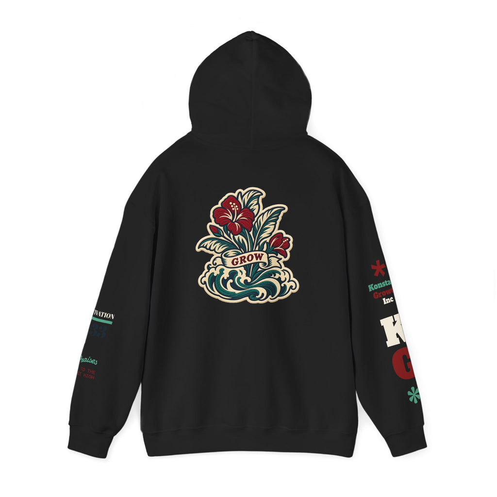 Copy of Hoodie - 'Divine Love' Graphic Hoodie with Vintage Bird & Floral Back Artwork