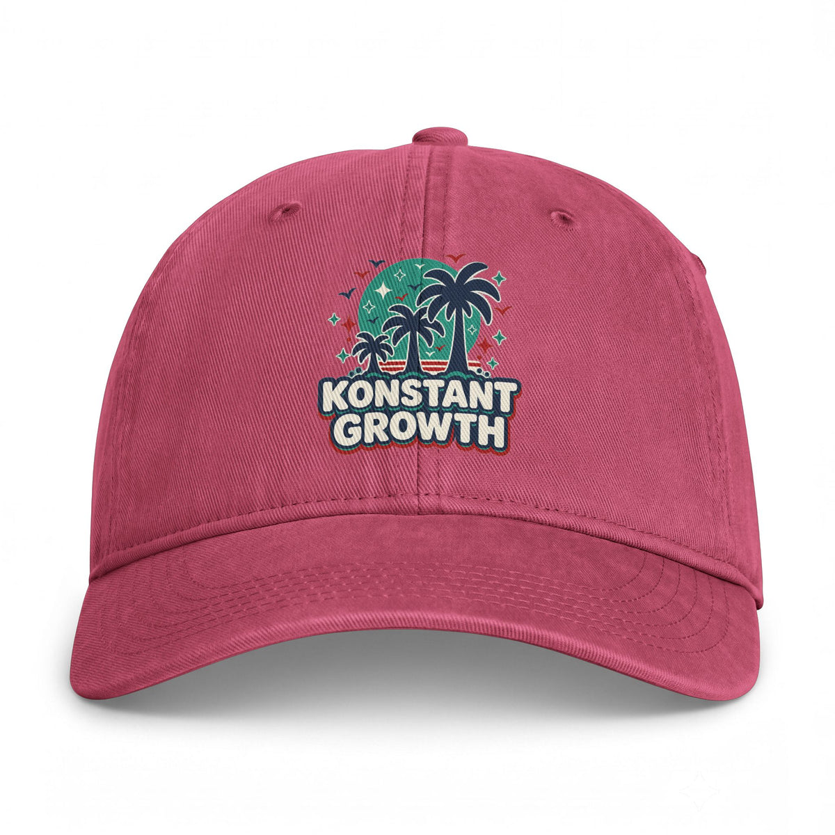 Konstant Growth Palm Hat — Coastal Vintage Baseball Cap Printify