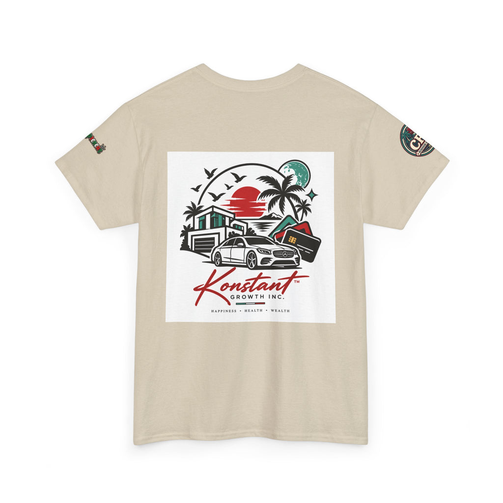 Konstant Growth Inc. Tee — Retro Car & Palm Beach Graphic T-Shirt
