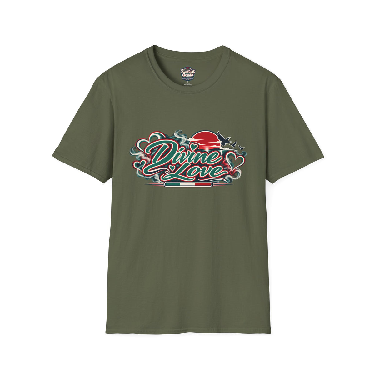 T-Shirt — Divine Love Graphic Tee (Abraham & Sarah Illustration) Printify