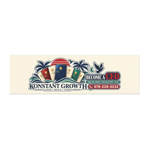 Car Magnet — "Konstant Growth Inc." Tropical Luxury Design (Happiness • Health • Wealth) Printify