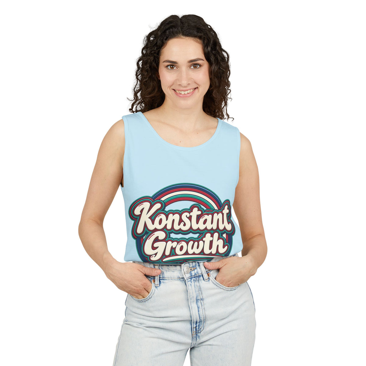 Konstant Growth tropical moon illustration Tank Top | motivational graphic