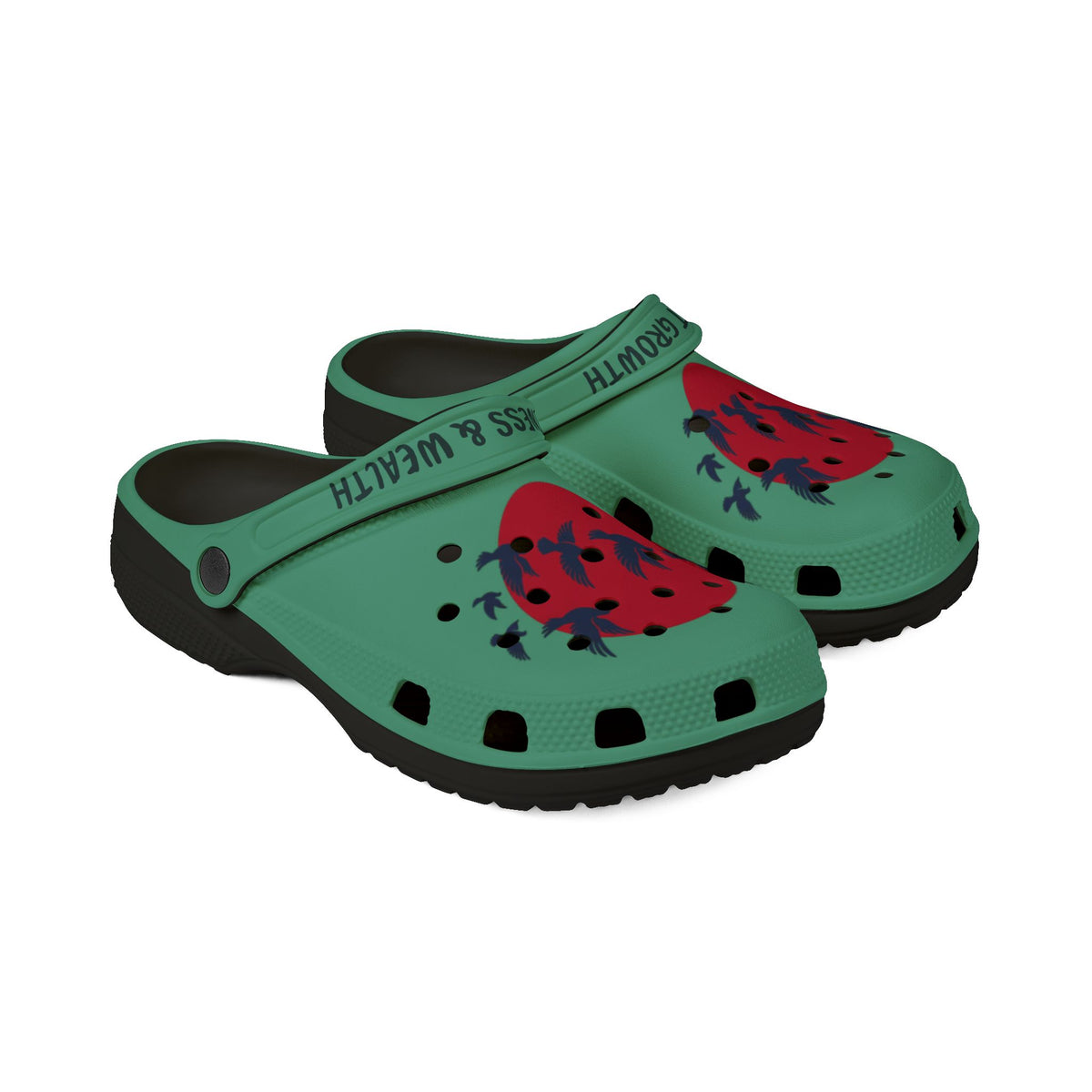Strawberry Bird Illustration Clogs | EVA Foam Rubber Shoes
