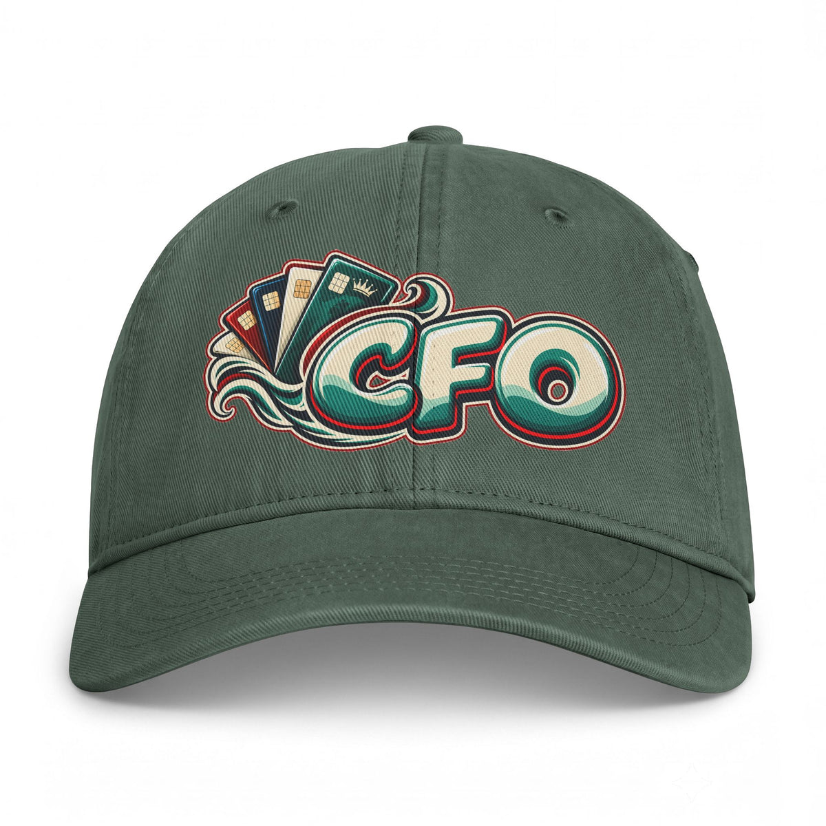 CFO Coastal Vintage Baseball Cap — Retro Surf Logo Dad Hat Printify