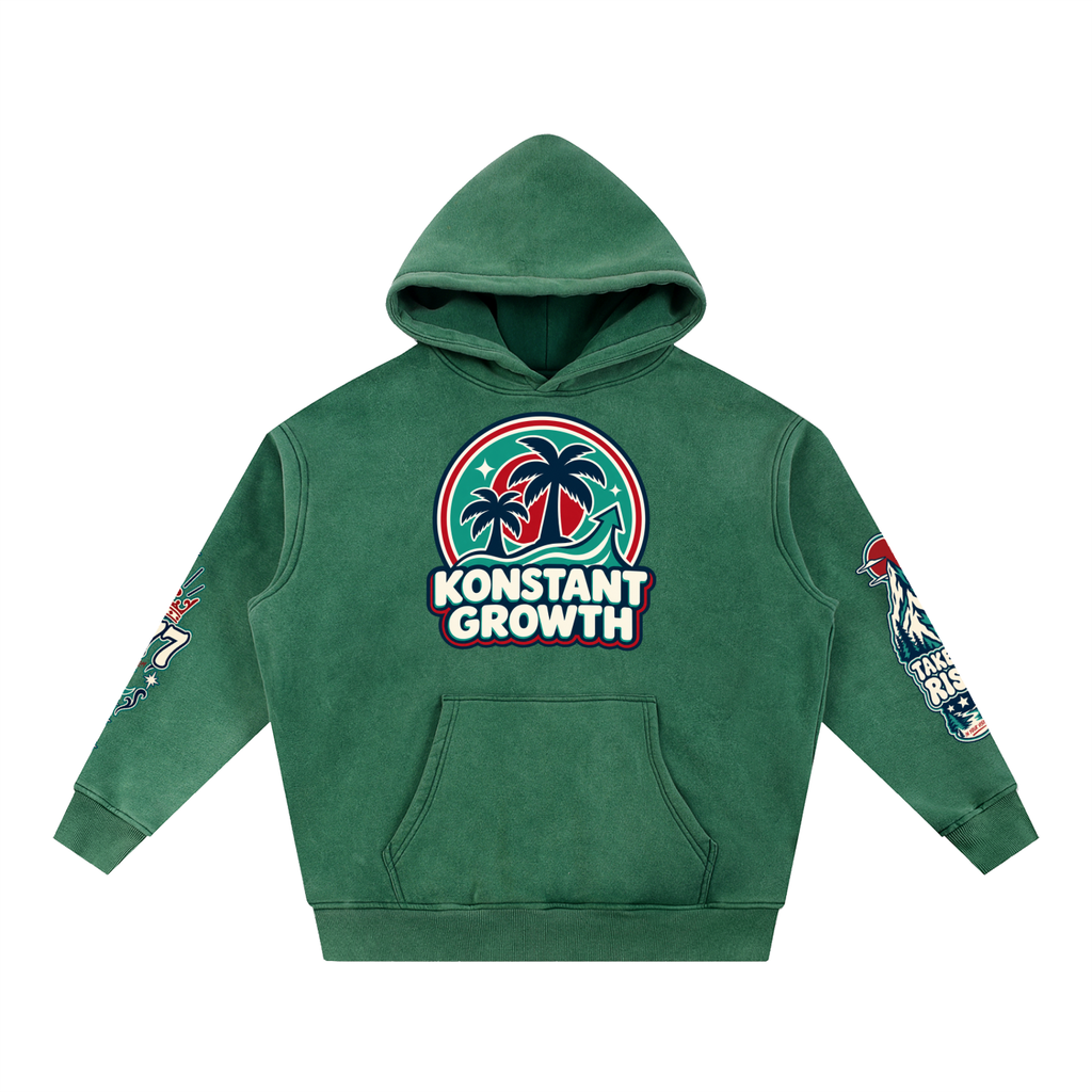 Snow Wash Fleece Oversize Hoodie