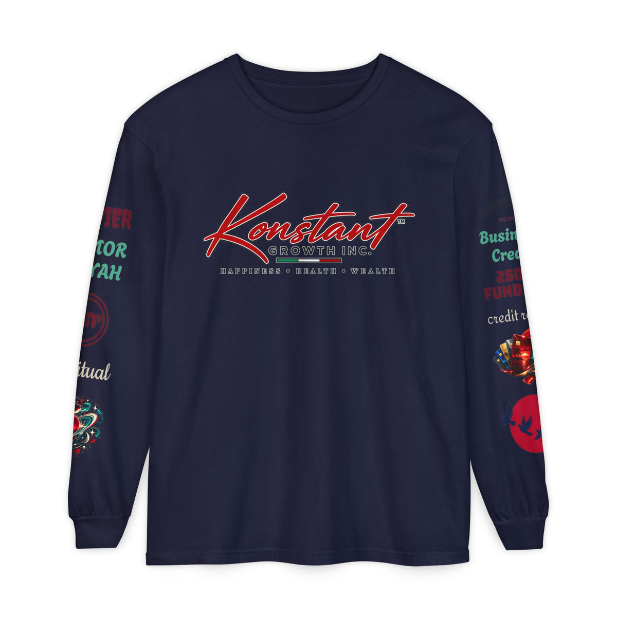 Konstant Growth Inc. Long Sleeve Tee — Tropical Moon Beach Graphic