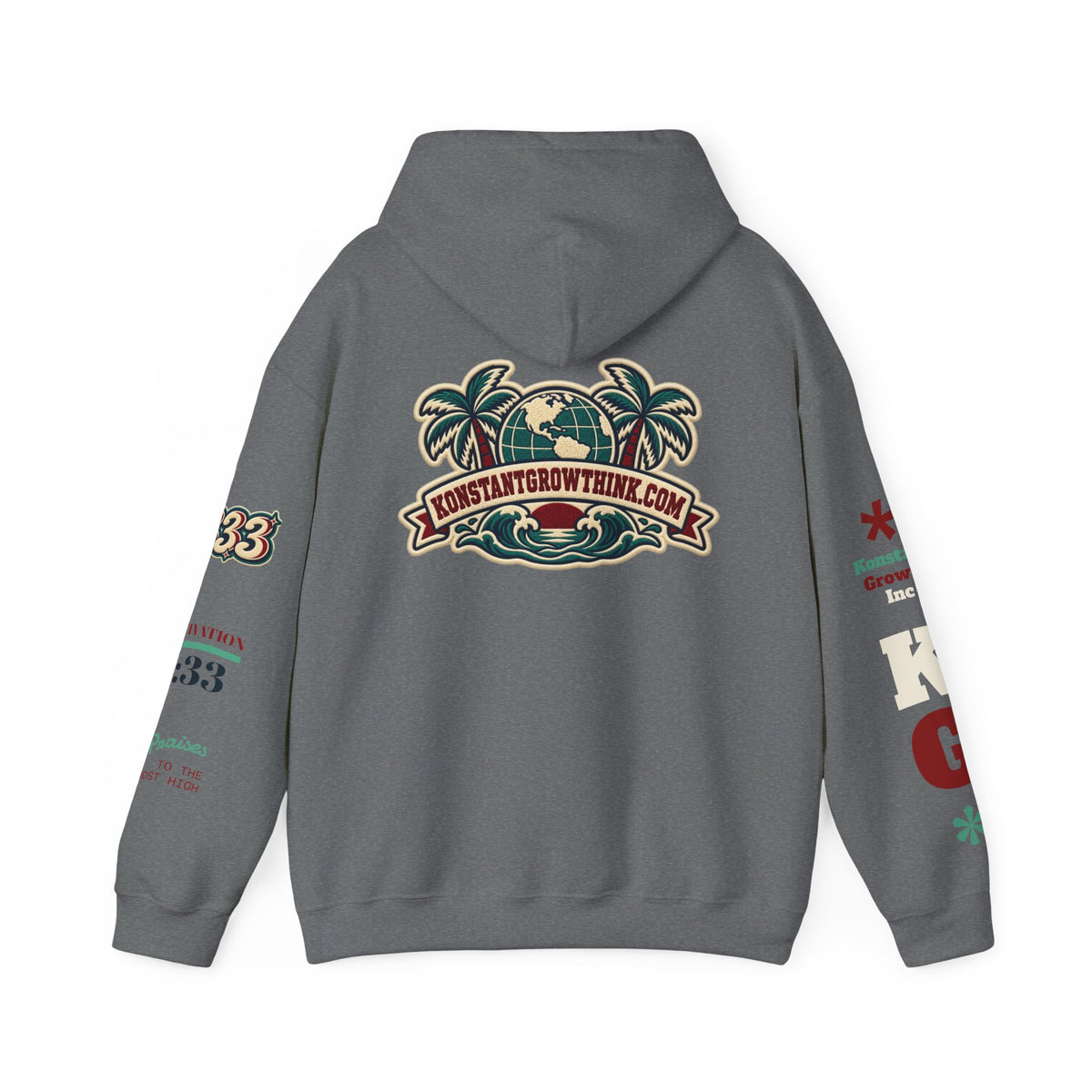 Clean Wave Hoodie — Graphic Palm-Globe Streetwear Hooded Sweatshirt
