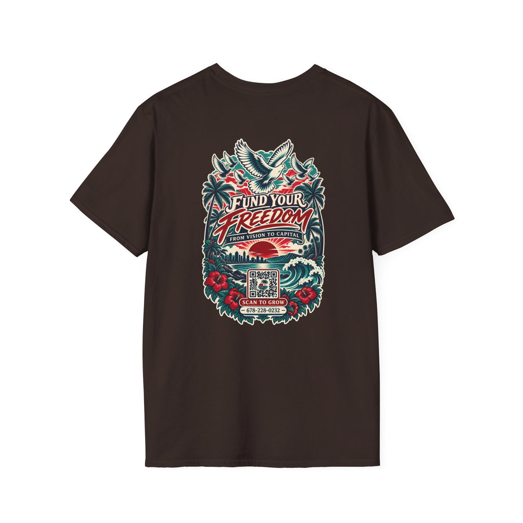 T-Shirt — 'Fund Your Freedom' Retro Graphic Tee (Konstant Growth Co.)