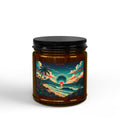 Tropical Sunset Beach Candle | Soy Jar Candle with Black Lid