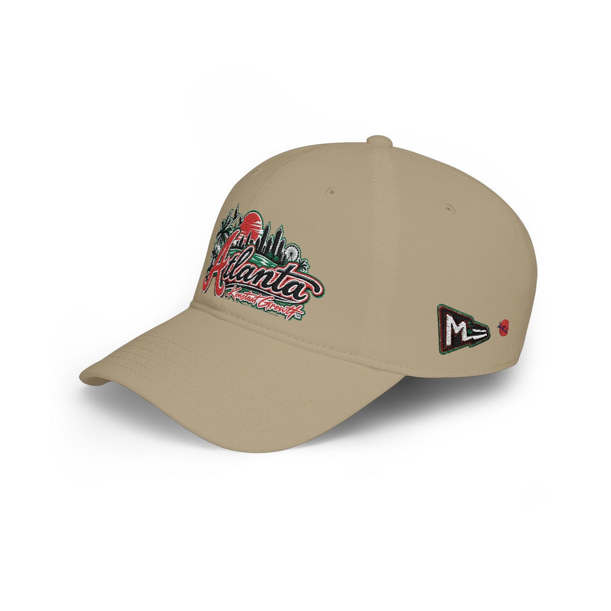 Copy of Konsanty Grounds circular logo Baseball Cap | Embroidered coffee badge, black hat