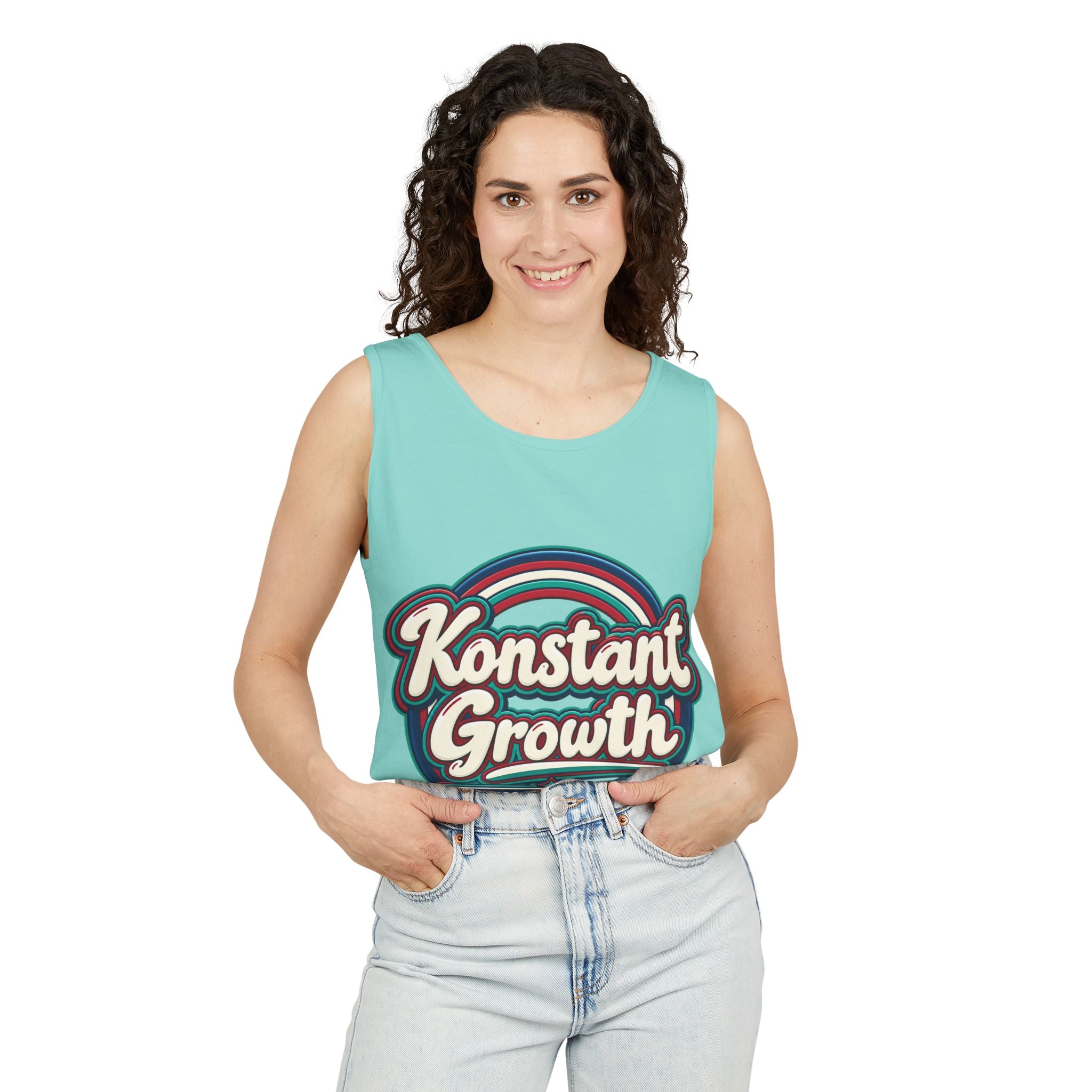 Konstant Growth tropical moon illustration Tank Top | motivational graphic