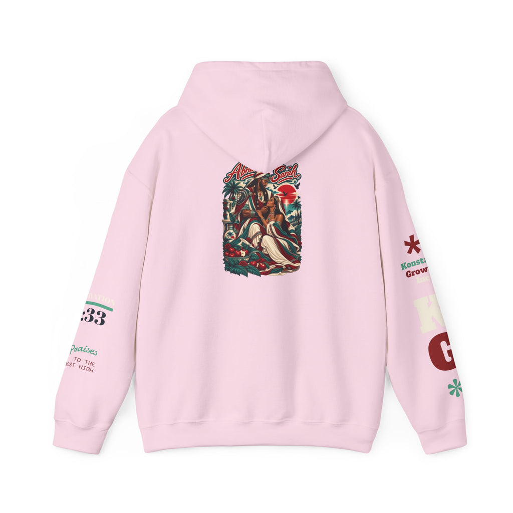 Hoodie - 'Divine Love' Graphic Hoodie with Vintage Bird & Floral Back Artwork