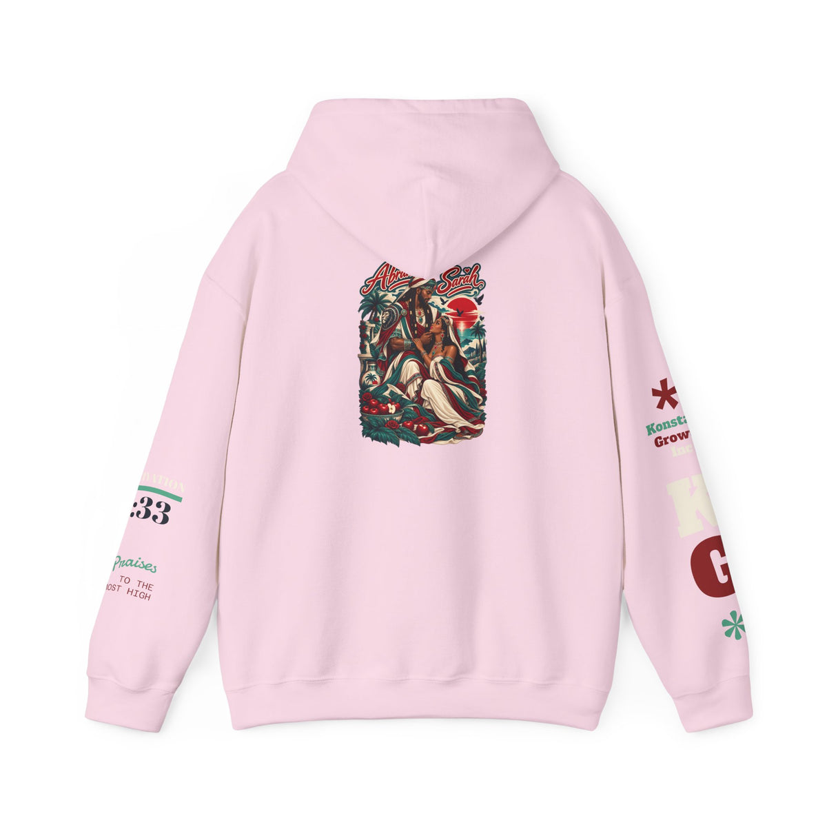 Hoodie - 'Divine Love' Graphic Hoodie with Vintage Bird & Floral Back Artwork