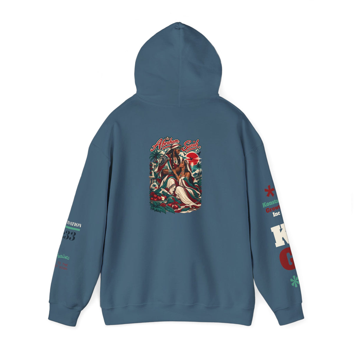 Hoodie - 'Divine Love' Graphic Hoodie with Vintage Bird & Floral Back Artwork