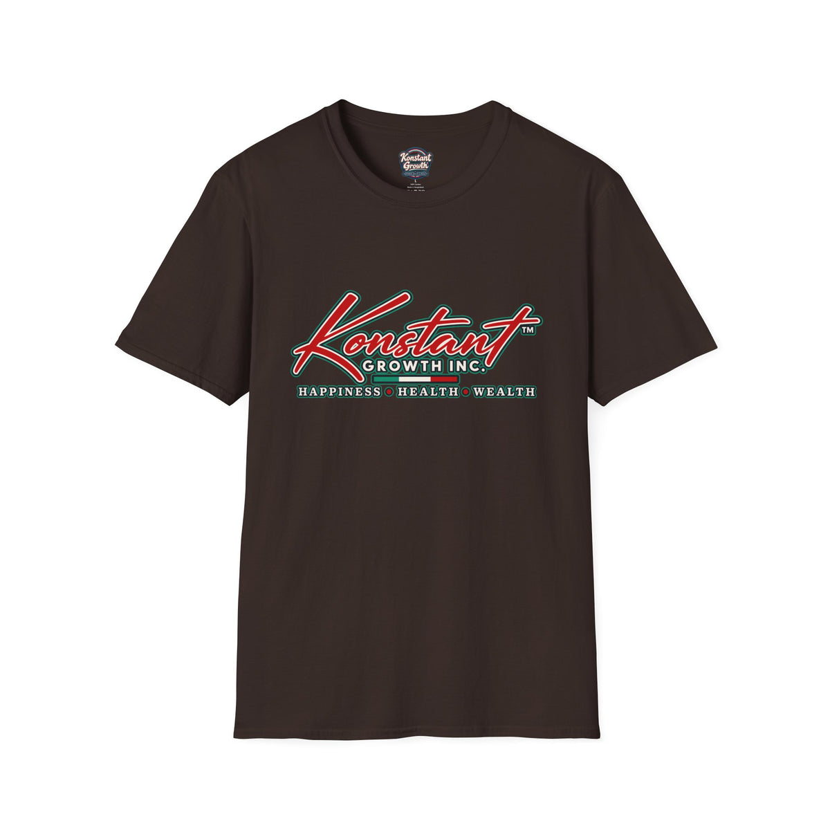 Konstant Growth 'Happiness Wealth Wealth' Graphic T-Shirt
