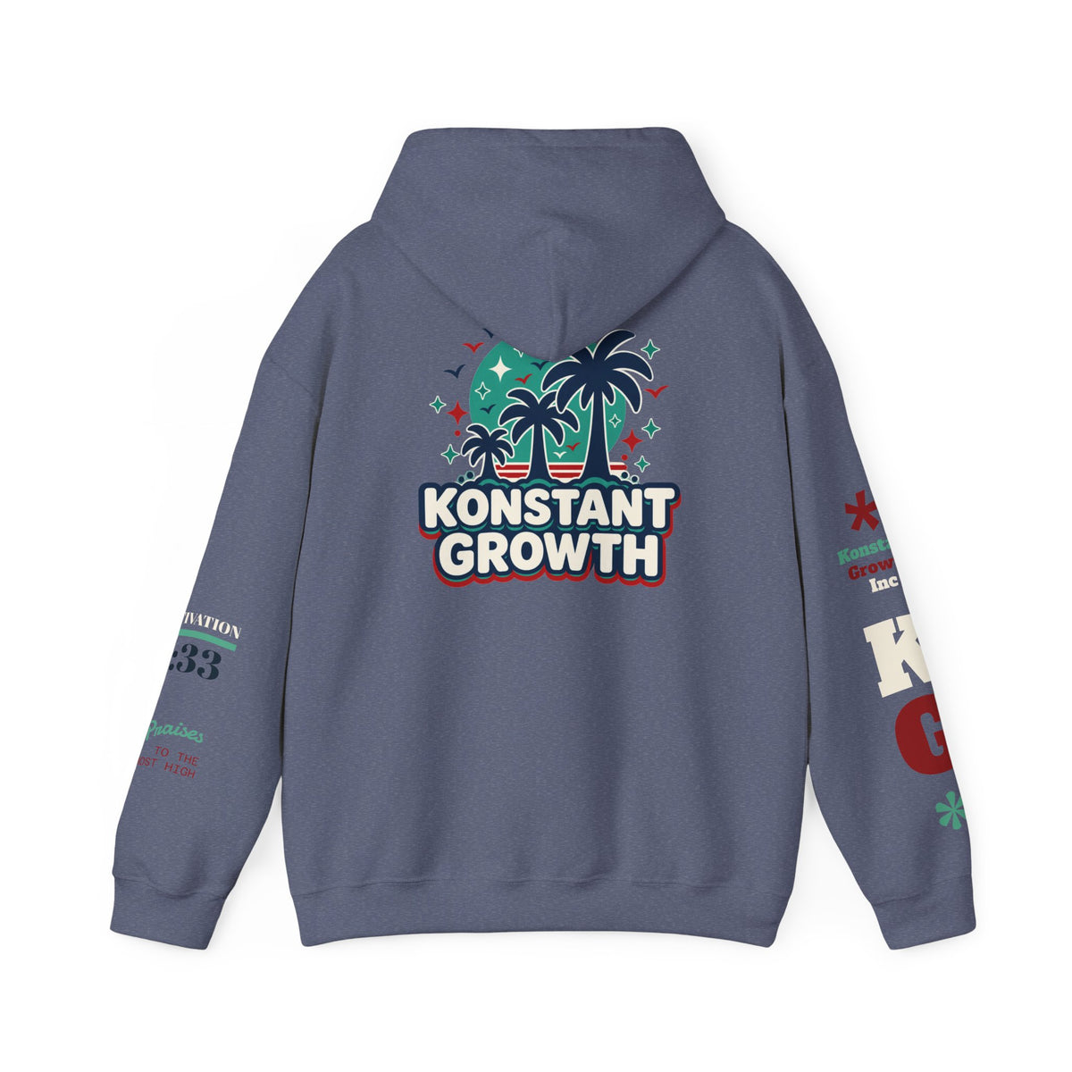 Konstant Growth Hoodie — Retro Palm Tree Graphic Sweatshirt