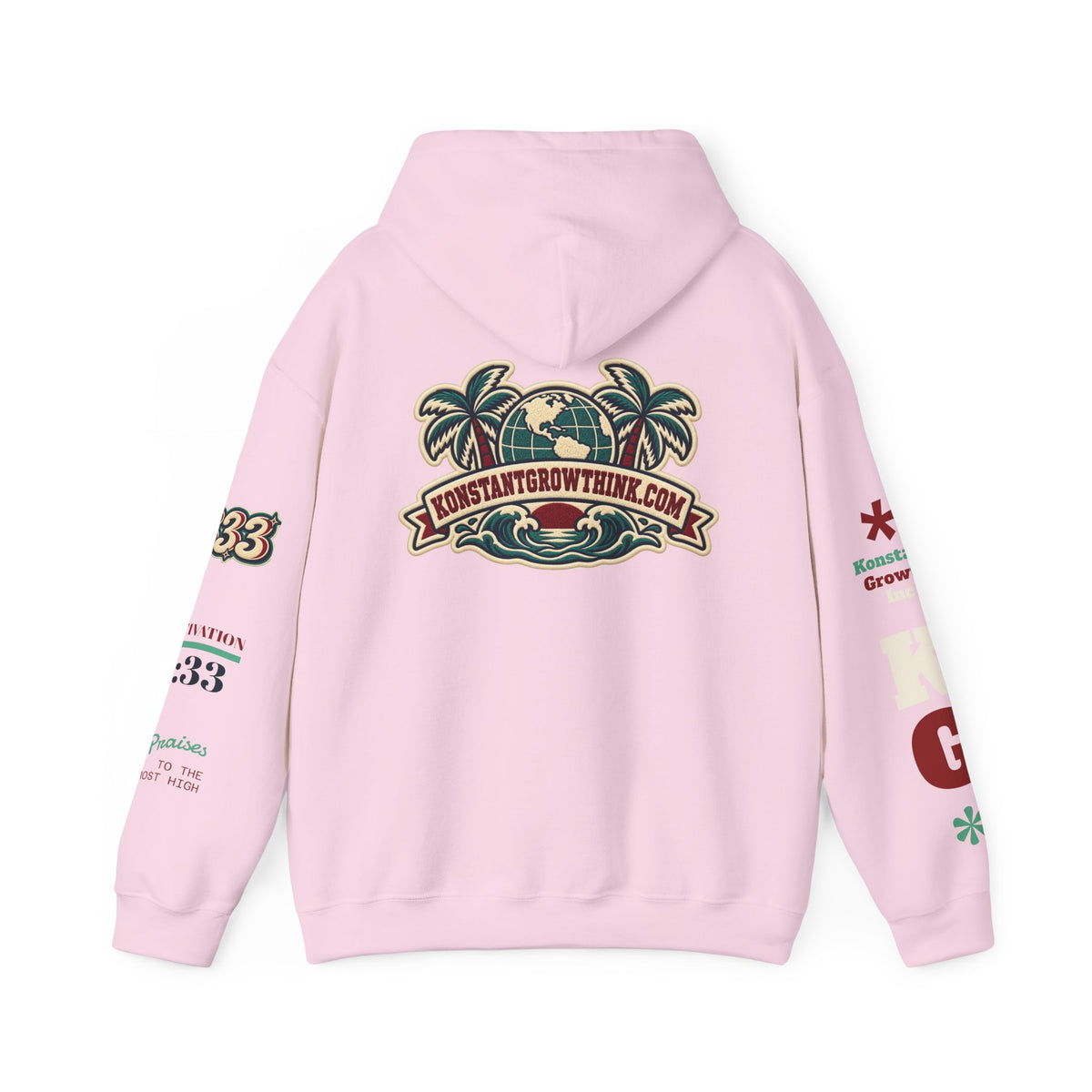 Clean Wave Hoodie — Graphic Palm-Globe Streetwear Hooded Sweatshirt