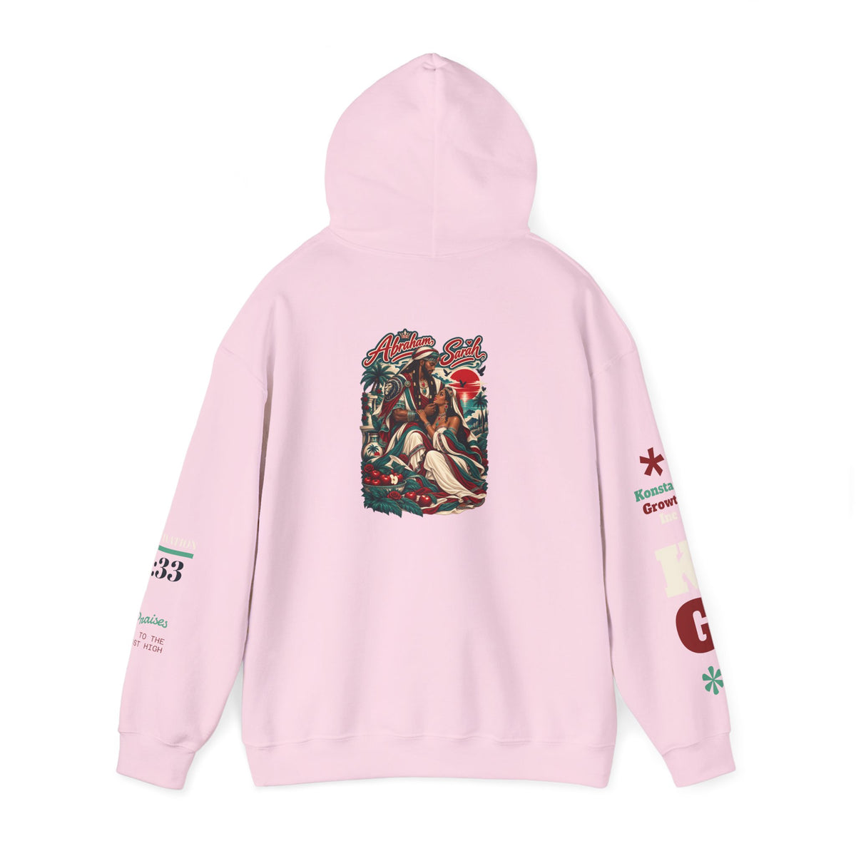 Hoodie - 'Divine Love' Graphic Hoodie with Vintage Bird & Floral Back Artwork