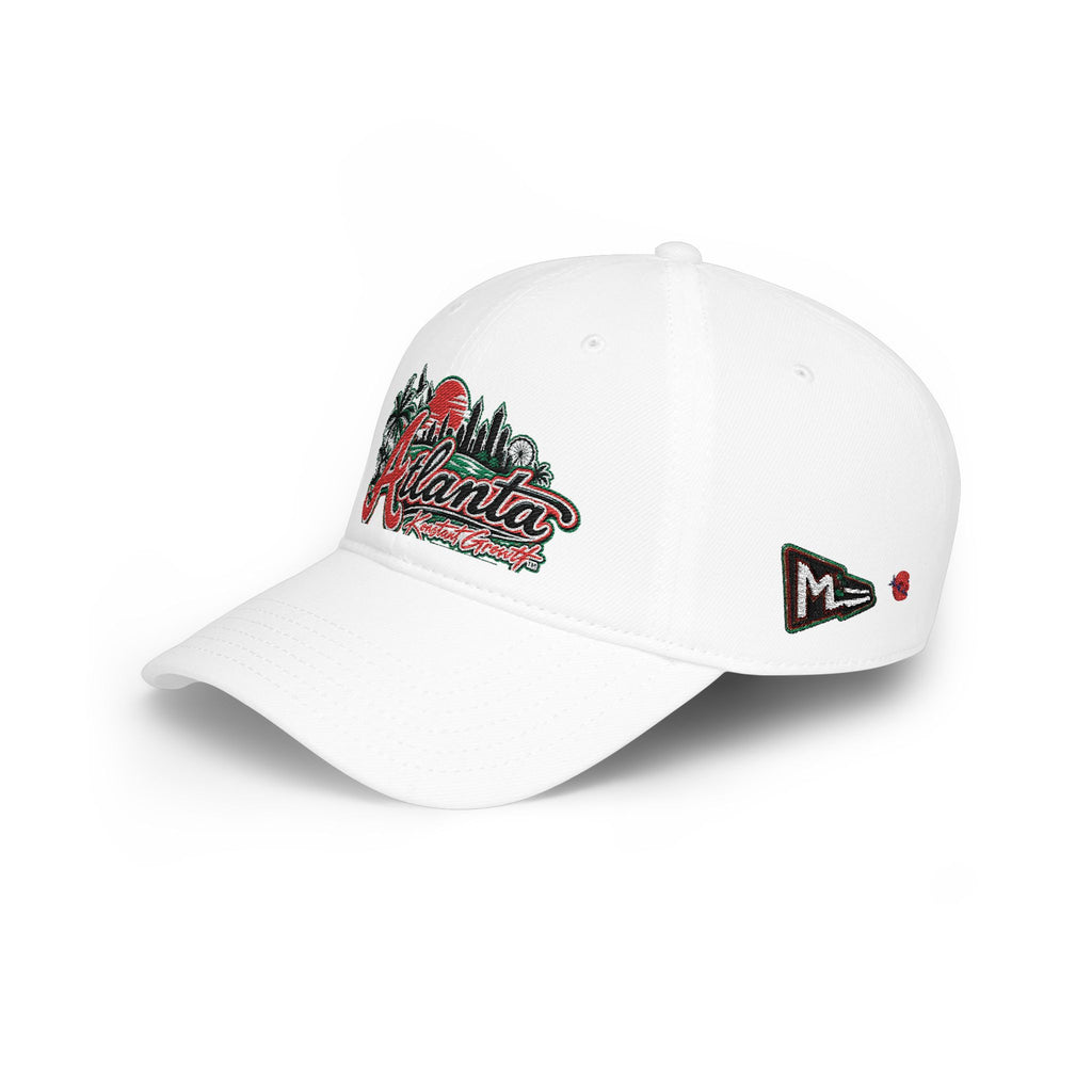 Copy of Konsanty Grounds circular logo Baseball Cap | Embroidered coffee badge, black hat