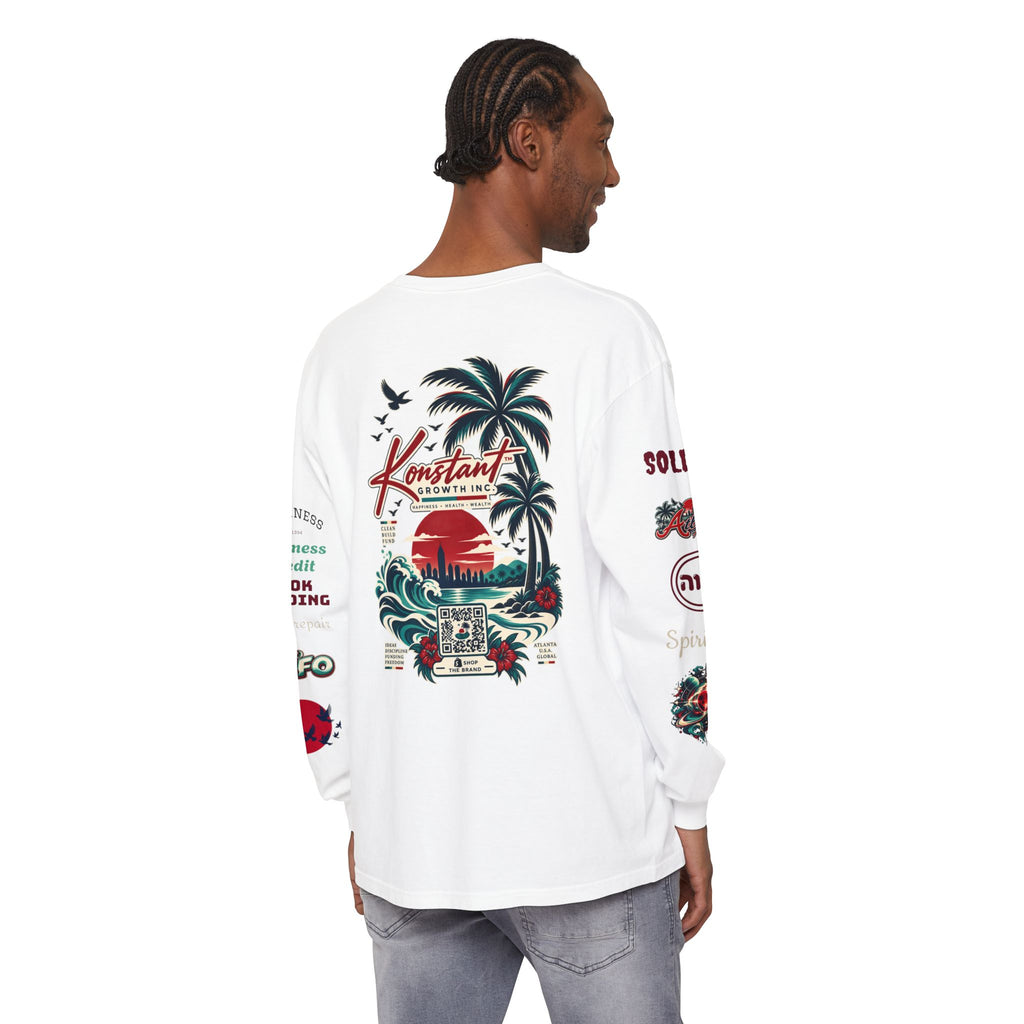 Konstant Growth Long Sleeve T-Shirt — Tropical Palm Surf Graphic