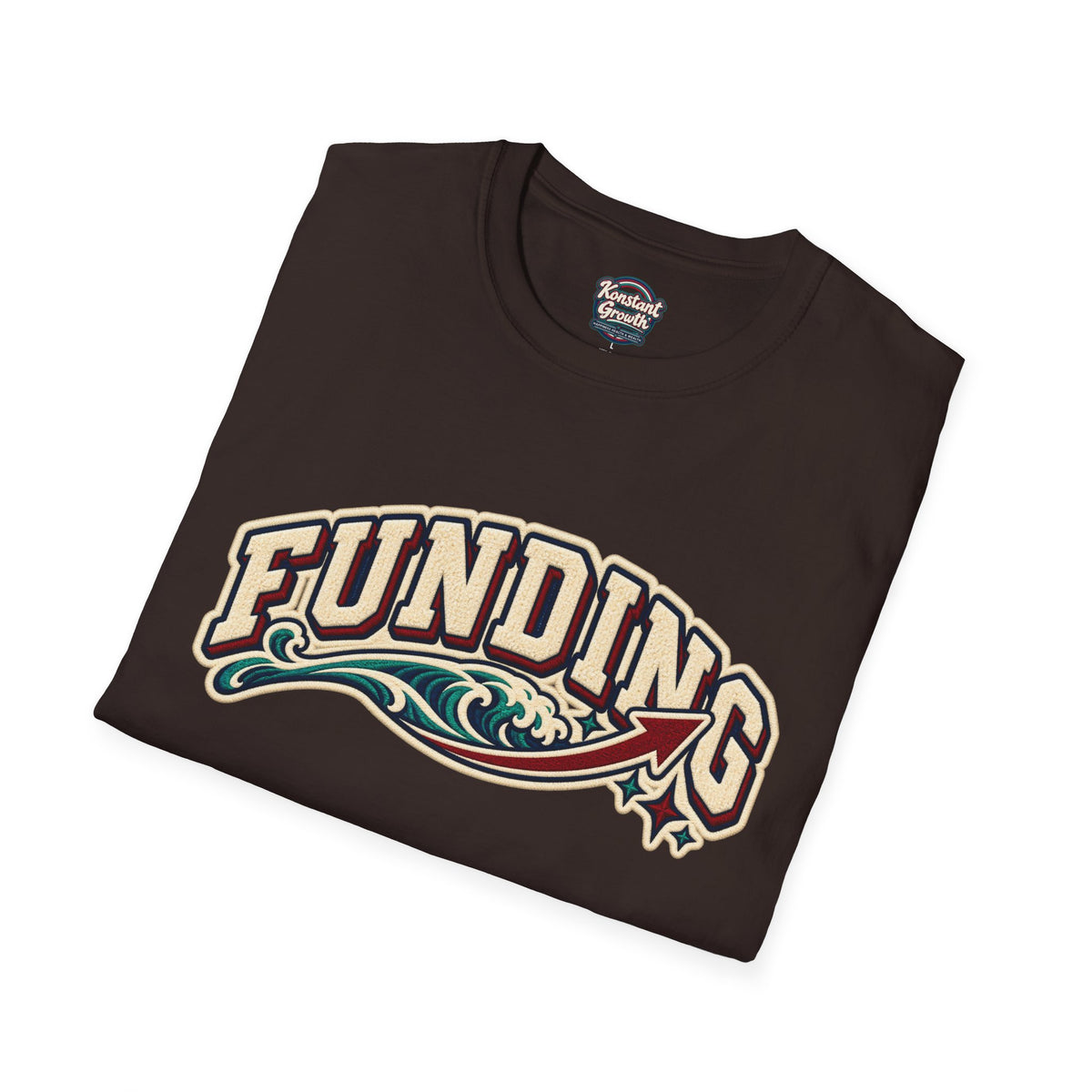 Funding Surf Crest T-Shirt — "Clean Build Fund" Retro Beach Graphic Tee
