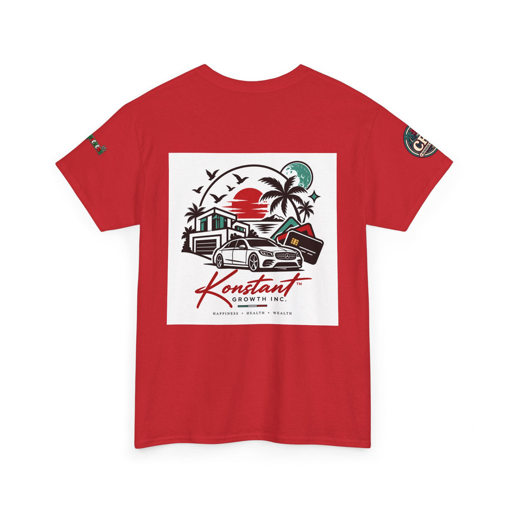 Konstant Growth Inc. Tee — Retro Car & Palm Beach Graphic T-Shirt