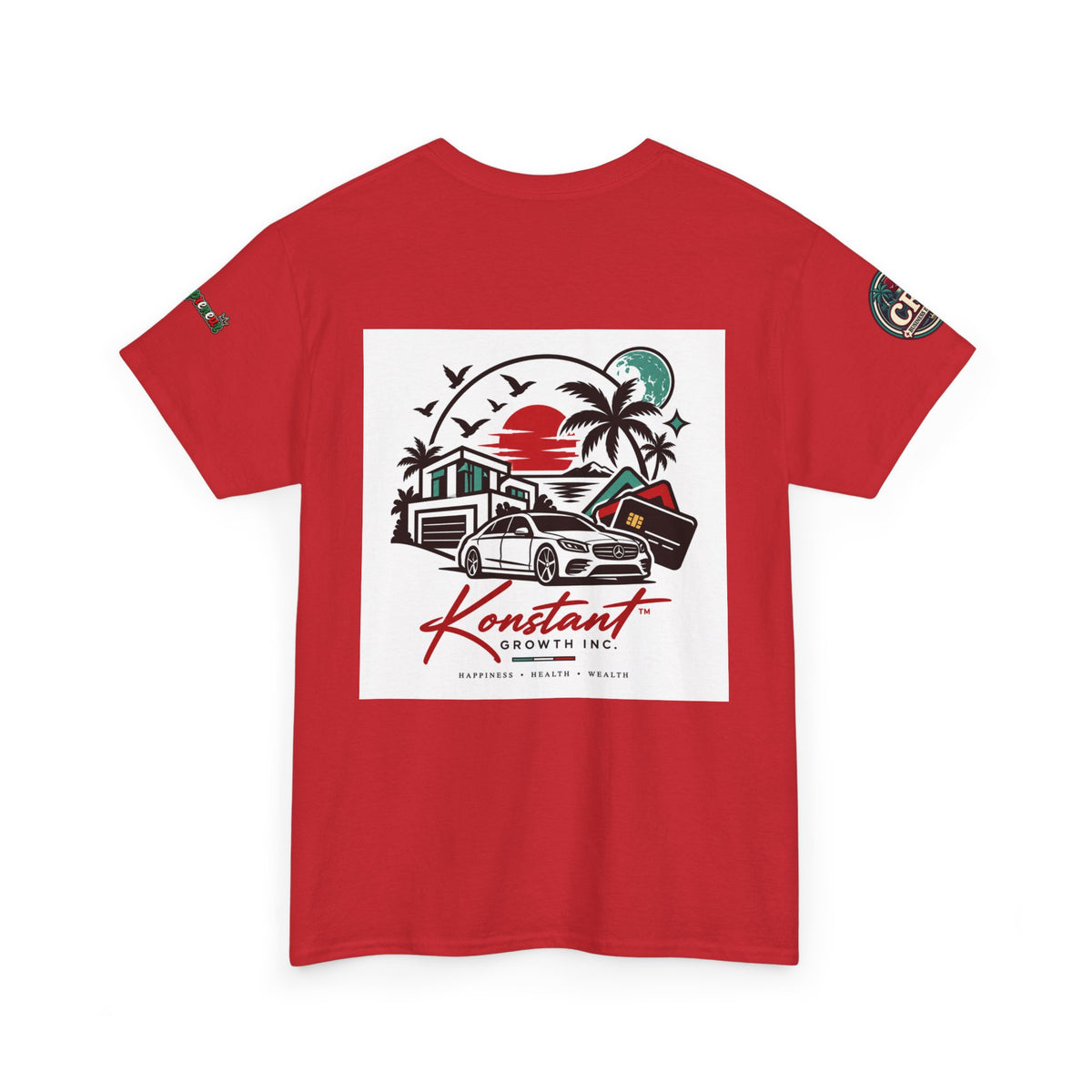 Konstant Growth Inc. Tee — Retro Car & Palm Beach Graphic T-Shirt