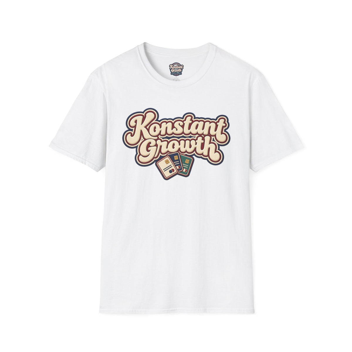 Konstant Growth T-Shirt — Retro Palm Sunset Design Printify