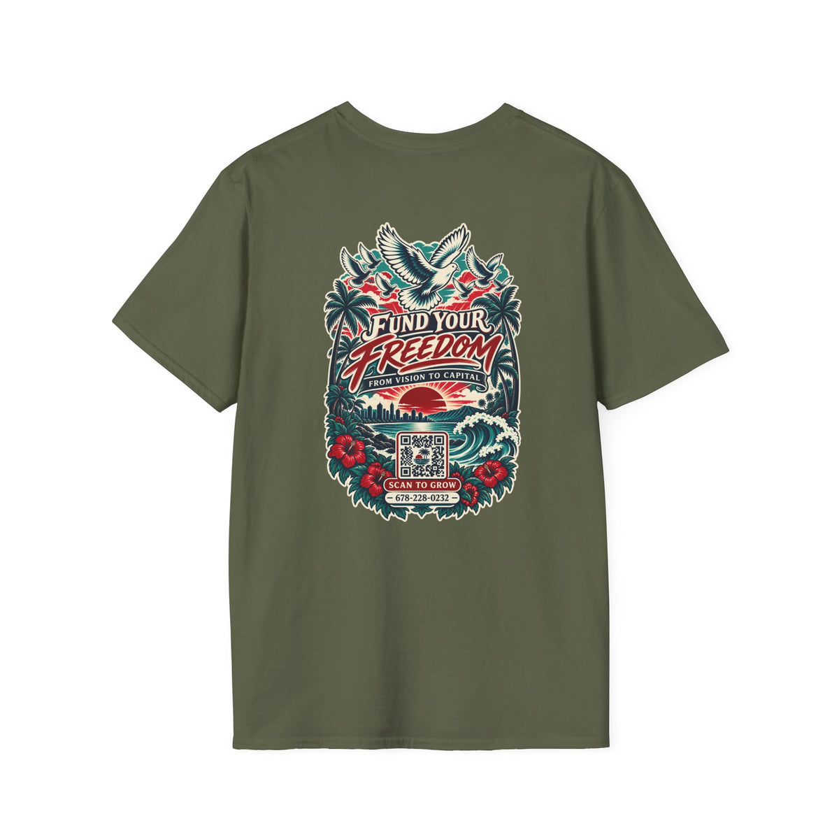 T-Shirt — 'Fund Your Freedom' Retro Graphic Tee (Konstant Growth Co.)