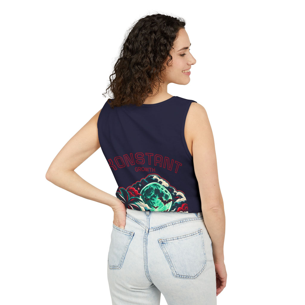Konstant Growth tropical moon illustration Tank Top | motivational graphic