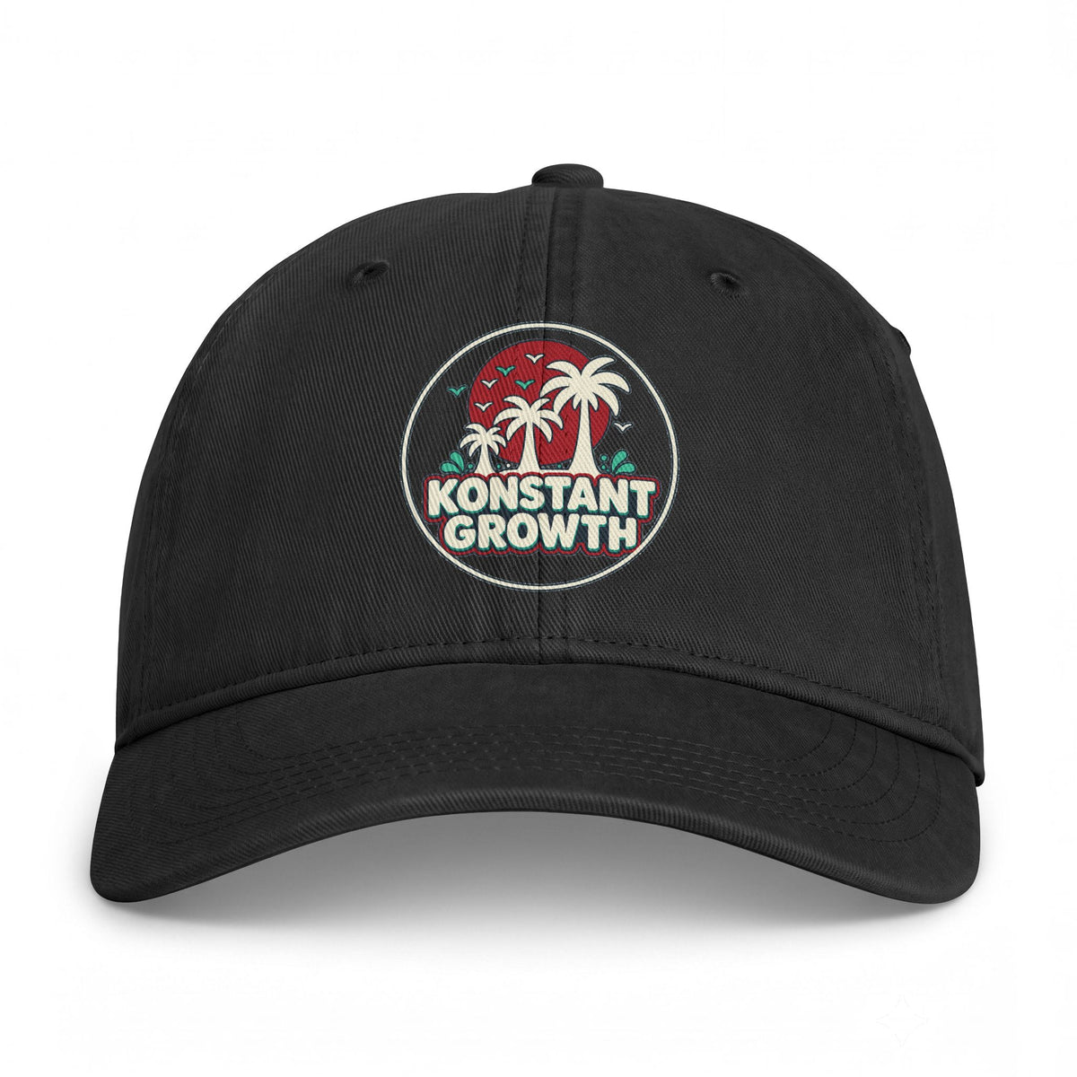 Coastal Washed Cap — 'Konstant Growth' Palm Beach Dad Hat Printify