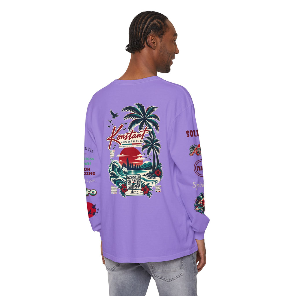 Konstant Growth Long Sleeve T-Shirt — Tropical Palm Surf Graphic