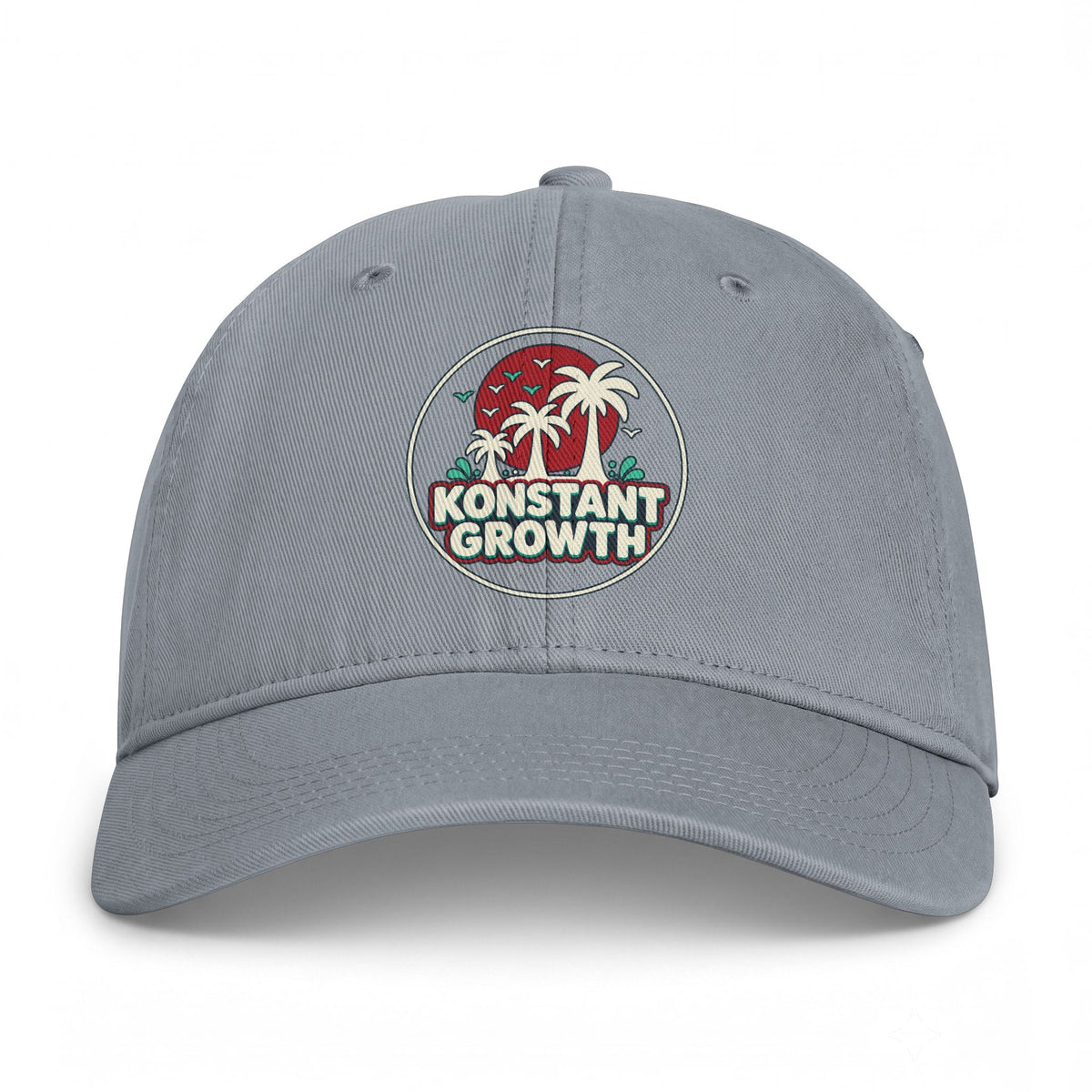 Coastal Washed Cap — 'Konstant Growth' Palm Beach Dad Hat Printify