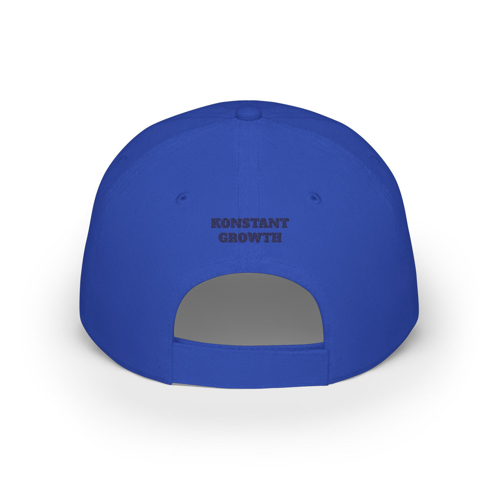 Copy of Konsanty Grounds circular logo Baseball Cap | Embroidered coffee badge, black hat