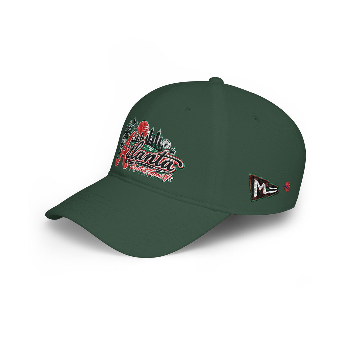 Copy of Konsanty Grounds circular logo Baseball Cap | Embroidered coffee badge, black hat