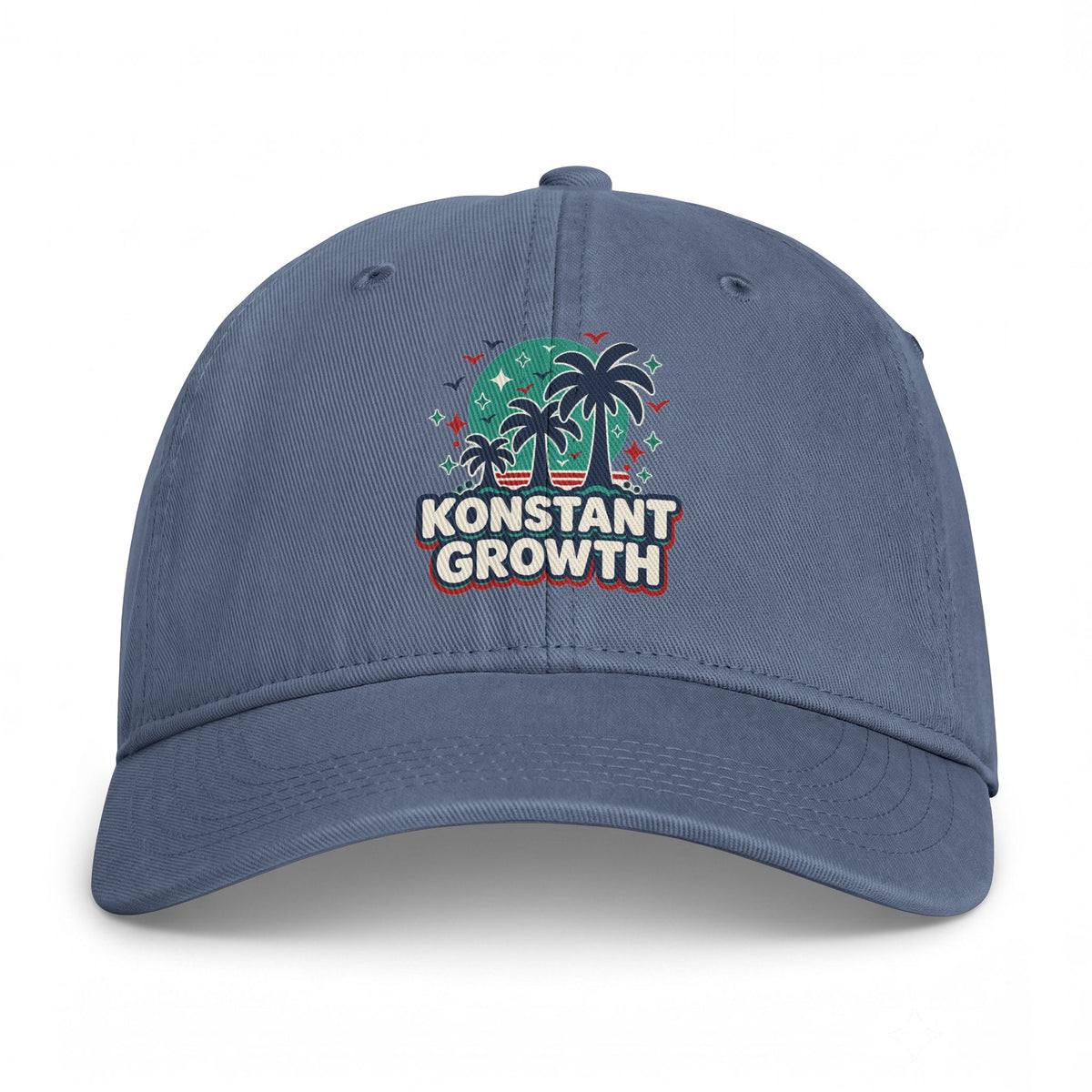 Konstant Growth Palm Hat — Coastal Vintage Baseball Cap Printify