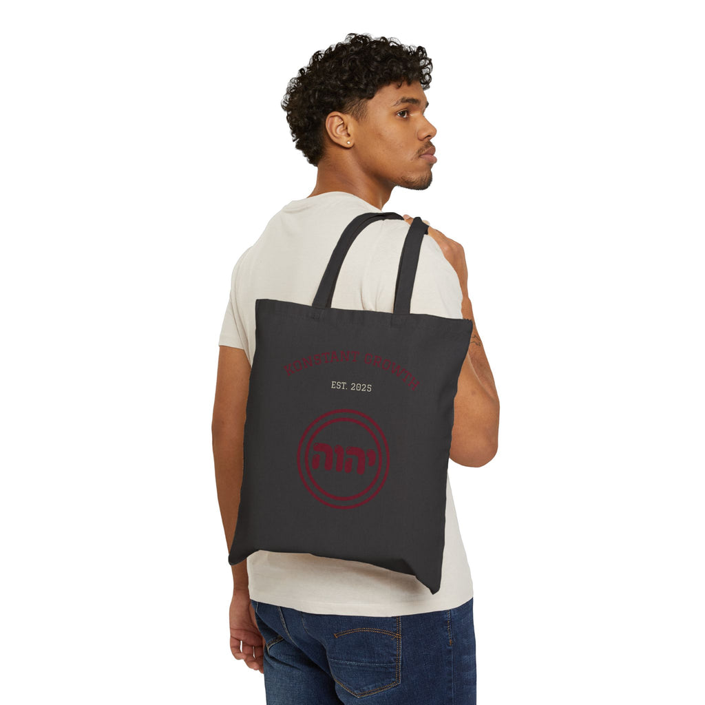 Konstant Growth logo Tote Bag | Hebrew Circle Emblem, Est 1985