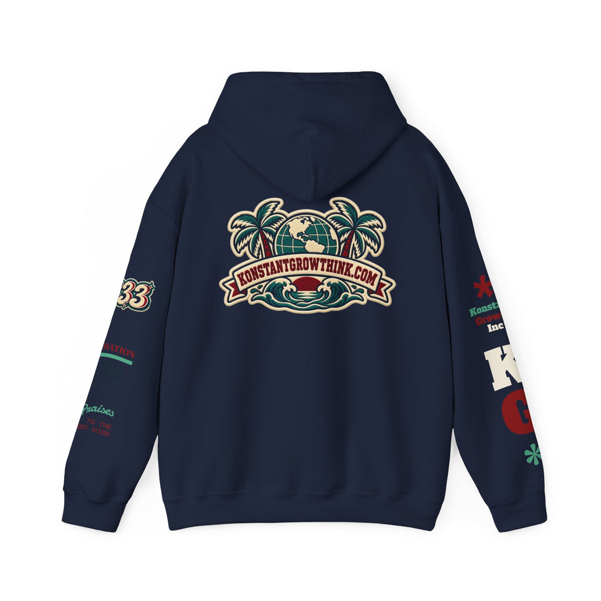 Clean Wave Hoodie — Graphic Palm-Globe Streetwear Hooded Sweatshirt