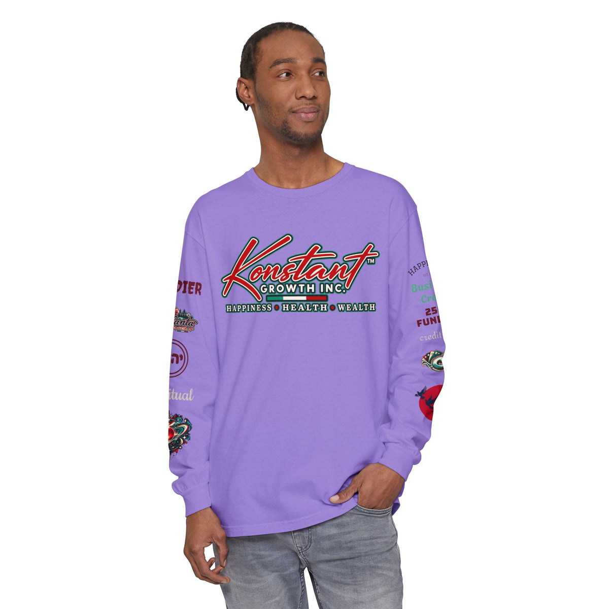 Konstant Growth Long Sleeve T-Shirt — Tropical Palm Surf Graphic